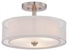 Minka-Lavery 4107-84 - 3 LIGHT SEMI FLUSH