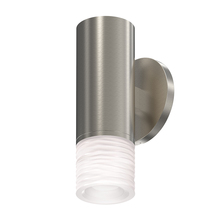 Sonneman 3052.13-FN25 - 3" One-Sided LED Sconce w/ Etched Ribbon Glass Trim and 25° Narrow Flood Lens