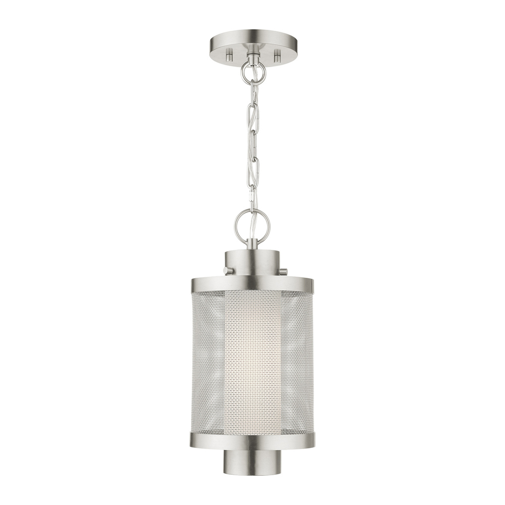 1 Lt Brushed Nickel Pendant