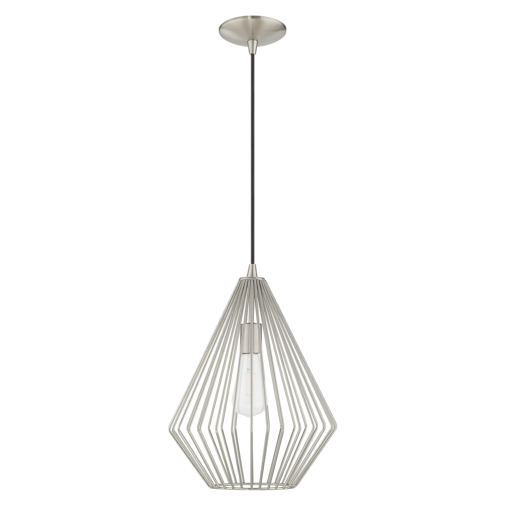 1 Lt Brushed Nickel Mini Pendant