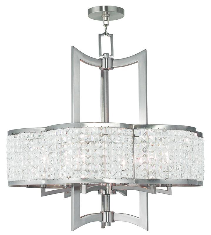 6 Light Brushed Nickel Chandelier