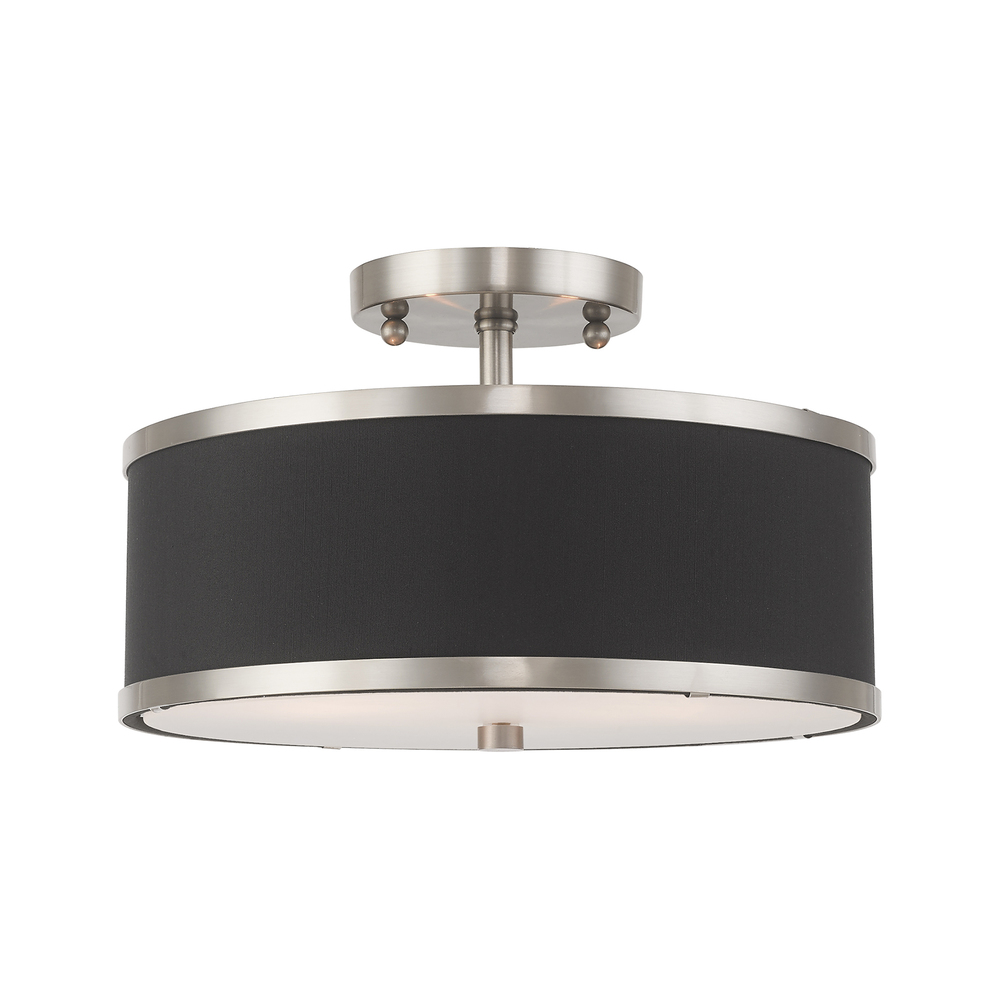 2 Lt Brushed Nickel Ceiling Mount