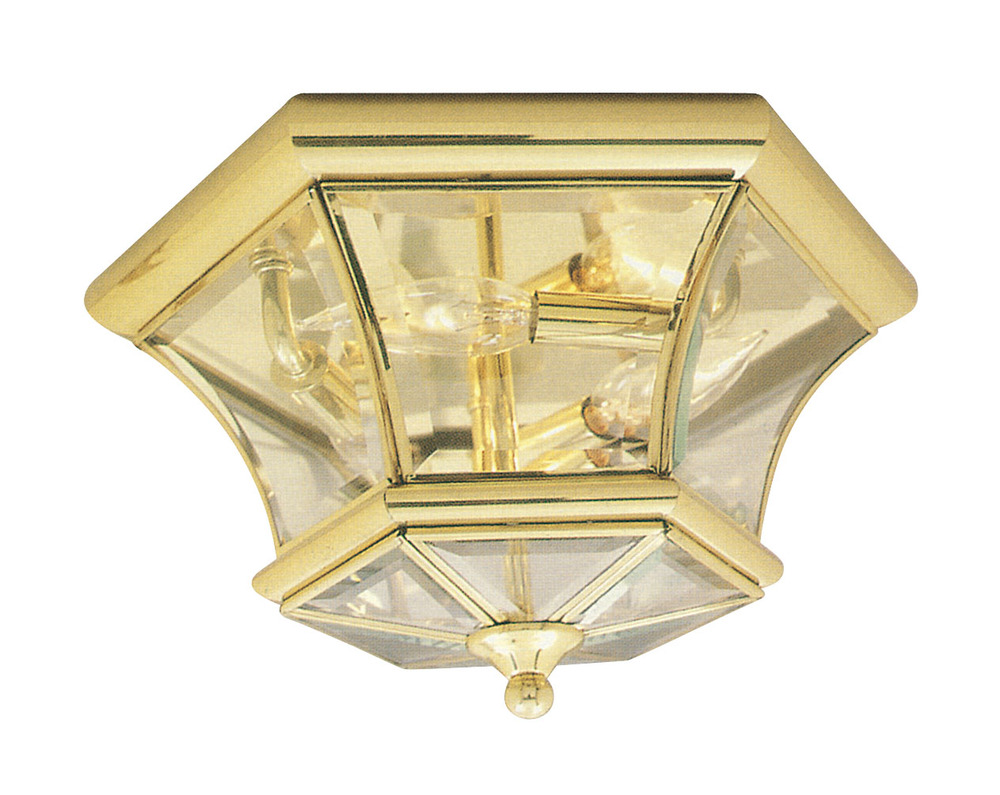 3 Light Polished Brass Ceiling Mount