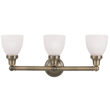 Livex Lighting 1023-01 - 3 Light Antique Brass Bath Light