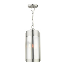 Livex Lighting 22385-91 - 2 Lt Brushed Nickel Outdoor Pendant Lantern