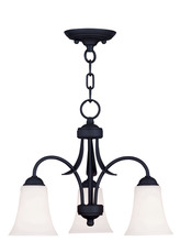 Livex Lighting 6474-04 - 3 Light Black Chain Hang/Ceiling Mount