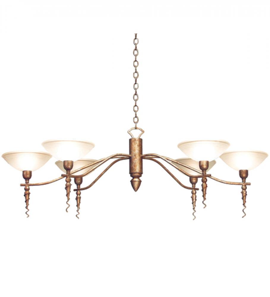 60" Long Blanca 6 Light Chandelier