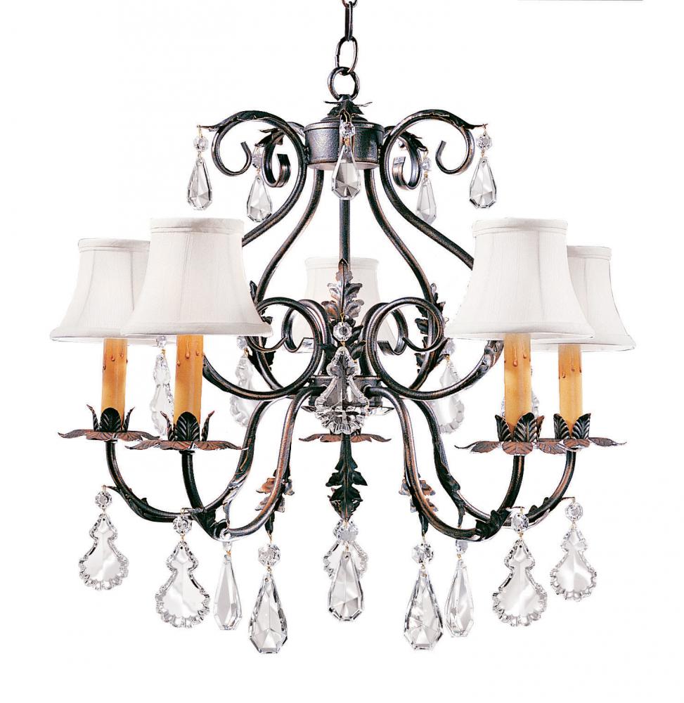 24" Wide Chantilly 5 Light Chandelier