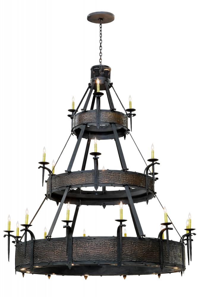 72"W Costello 21 LT Three Tier Chandelier