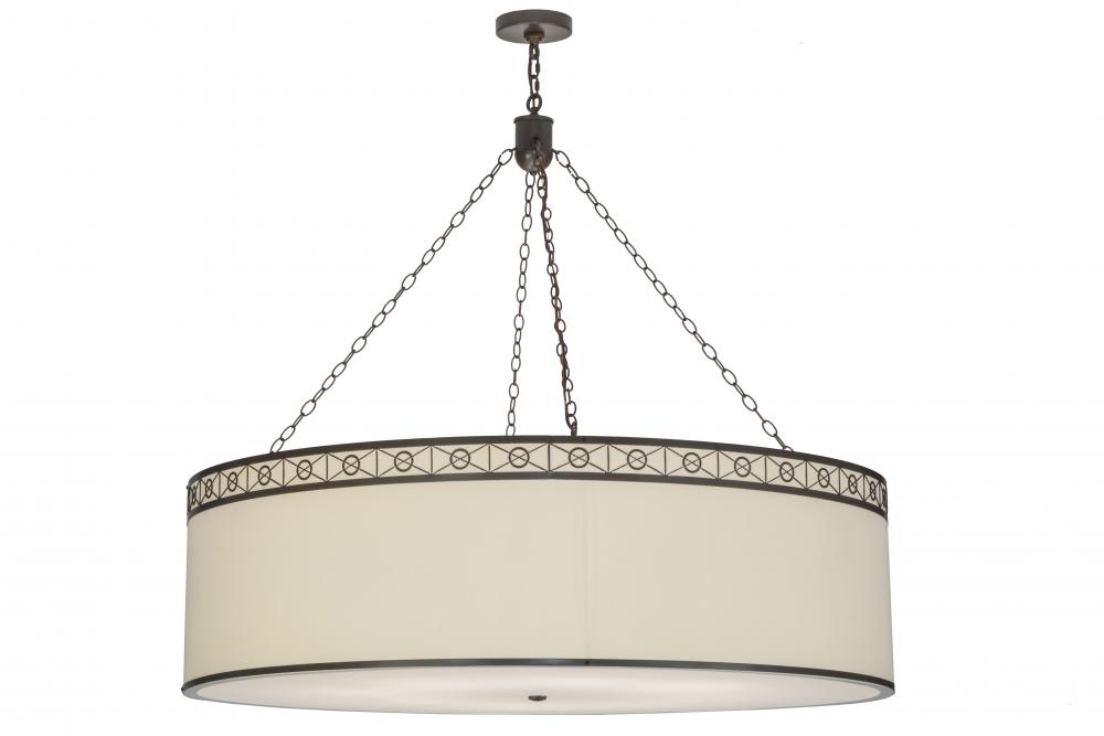 54"W Cilindro Circle X Textrene Pendant