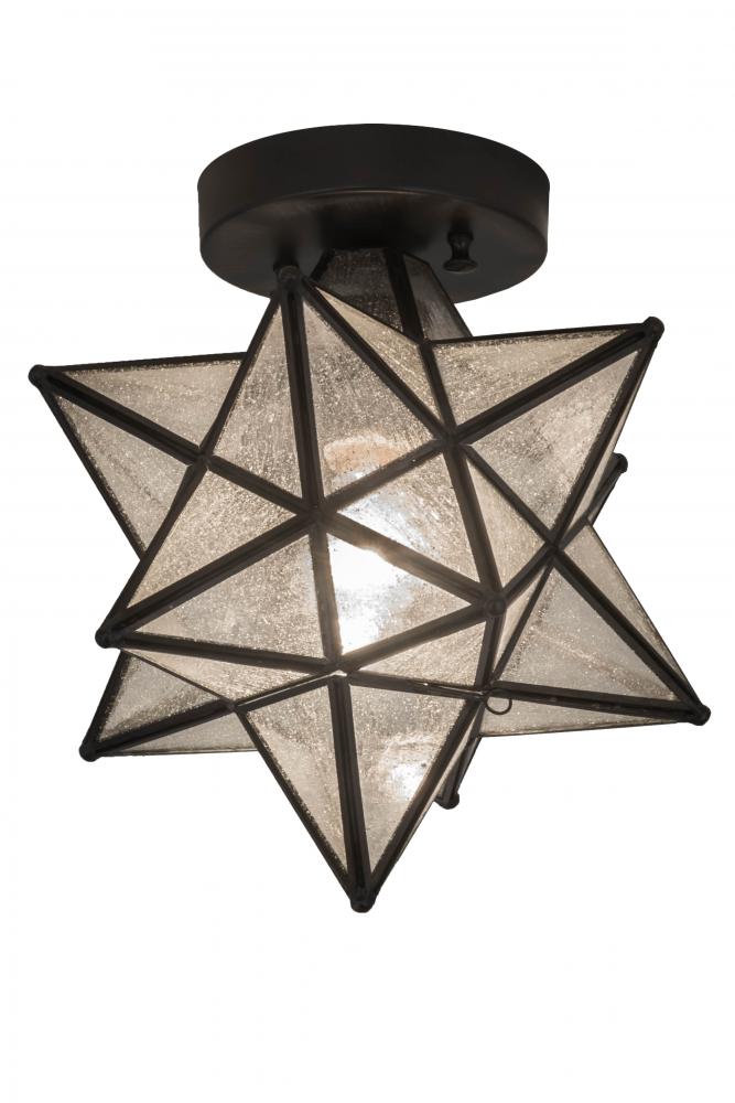 9"W Moravian Star Flushmount