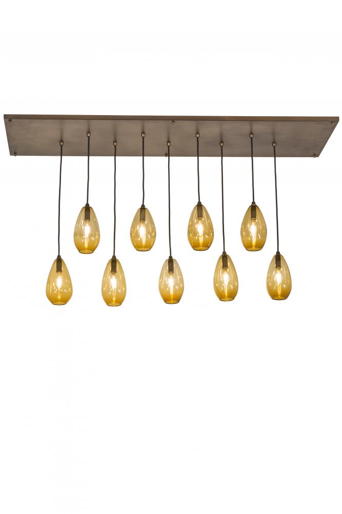 54"L Raquel 9 LT Cascading Pendant