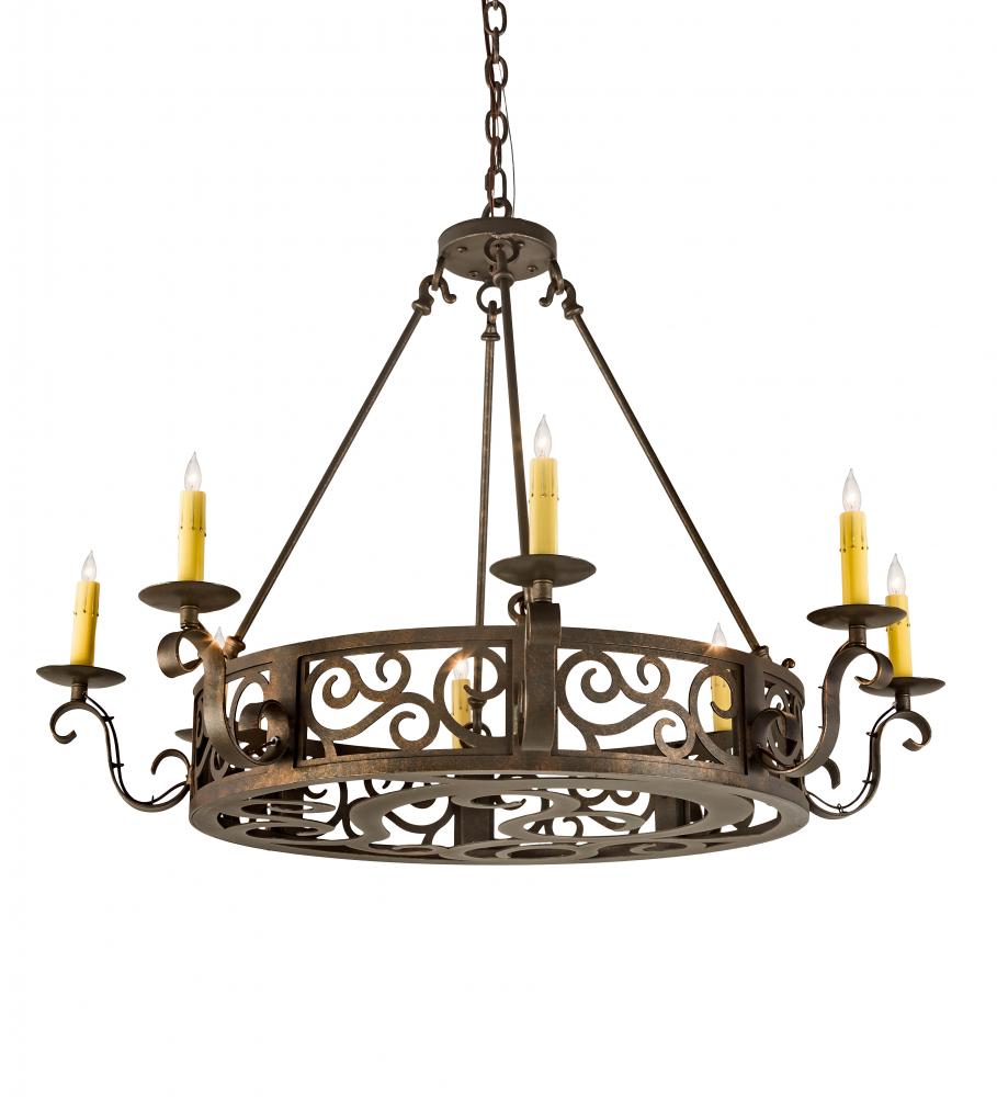 36" Wide Delano 8 Light Chandelier