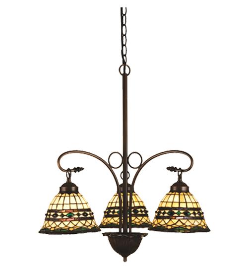 24"W Tiffany Roman 3 LT Chandelier.613