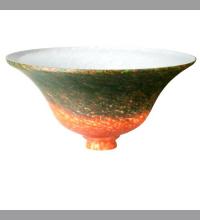 Meyda Green 11275 - 10.5"W RED/GREEN PATE-DE-VERRE BELL SHADE