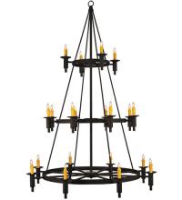 Meyda Green 115722 - 60"W Carella 20 LT Three Tier Chandelier