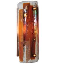 Meyda Green 116174 - 4"W Metro Fusion Marina Glass Wall Sconce