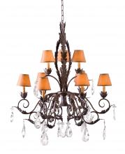 Meyda Green 119077 - 36" Wide Country French 10 Light Two Tier Chandelier