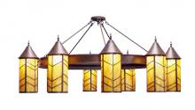 Meyda Green 120255 - 90" Wide Chevron 10 Light Chandelier