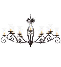 Meyda Green 120295 - 60" Long Firenze 12 Light Oblong Chandelier