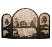 Meyda Green 122977 - 44"W X 31"H Quiet Pond Fireplace Screen