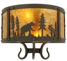 Meyda Green 126762 - 13.5" Wide Wildlife at Pine Lake Wall Sconce