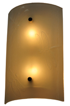 Meyda Green 141927 - 9"W Metro Fusion Dragonfly Glass Wall Sconce