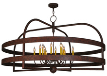 Meyda Green 142301 - 60"W Aldari 12 LT Chandelier