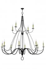 Meyda Green 146889 - 68" Wide Bell 12 Light Two Tier Chandelier