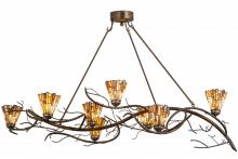 Meyda Green 155941 - 61"L Winter Solstice Delta Jadestone 8 LT Oblong Chandelier