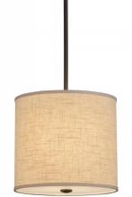 Meyda Green 158218 - 12"W Cilindro Beige Textrene Pendant