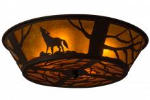 Meyda Green 162070 - 22" Wide Wolf on the Loose Flushmount