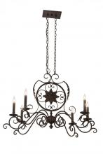 Meyda Green 166498 - 36"L Christabel 6 LT Oblong Chandelier