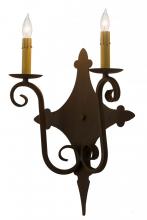 Meyda Green 183520 - 12"W Angelique 2 LT Wall Sconce