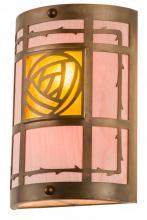 Meyda Green 185655 - 9" Wide Bungalow Rose Wall Sconce