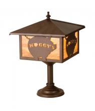 Meyda Green 19410 - 10" Square Personalized Hoggy's Bar Top Lamp