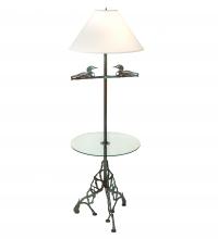 Meyda Green 221612 - 65" High Loon W/Glass Table Floor Lamp
