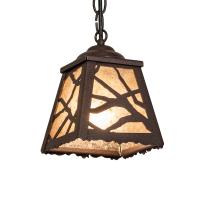 Meyda Green 237100 - 6" Square Spruce Pine Mini Pendant