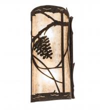 Meyda Green 237165 - 6" Wide Whispering Pines Left Wall Sconce