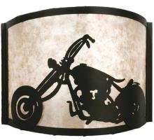 Meyda Green 23826 - 12"W Motorcycle Wall Sconce