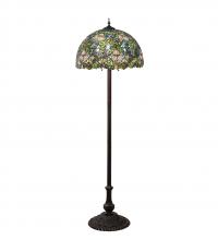 Meyda Green 24496 - 62" High Trillium & Violet Floor Lamp