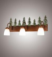 Meyda Green 247392 - 28" Wide Tall Pines 3 Light Vanity Light