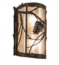Meyda Green 250525 - 10" Wide Whispering Pines Right Wall Sconce