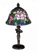 Meyda Green 26488 - 12"H Tiffany Rosebush Mini Lamp