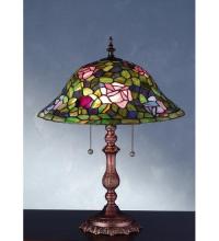 Meyda Green 28406 - 19"H Tiffany Rosebush Table Lamp