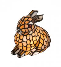 Meyda Green 36734 - 7"H Tiffany Rabbit Honey Accent Lamp