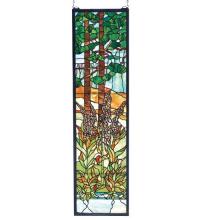Meyda Green 74037 - 12"W X 44"H Tiffany Foxgloves Stained Glass Window