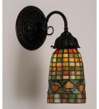 Meyda Green 74049 - 5.5"W Tiffany Acorn Wall Sconce