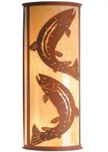 Meyda Green 77854 - 13"W Leaping Trout Wall Sconce