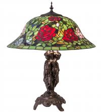Meyda Green 78364 - 24" High Tiffany Rosebush Table Lamp